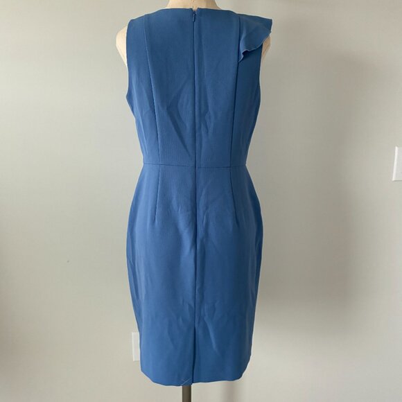 Ann Taylor Blue Double Weave Shift Mini Dress - Picture 4 of 11